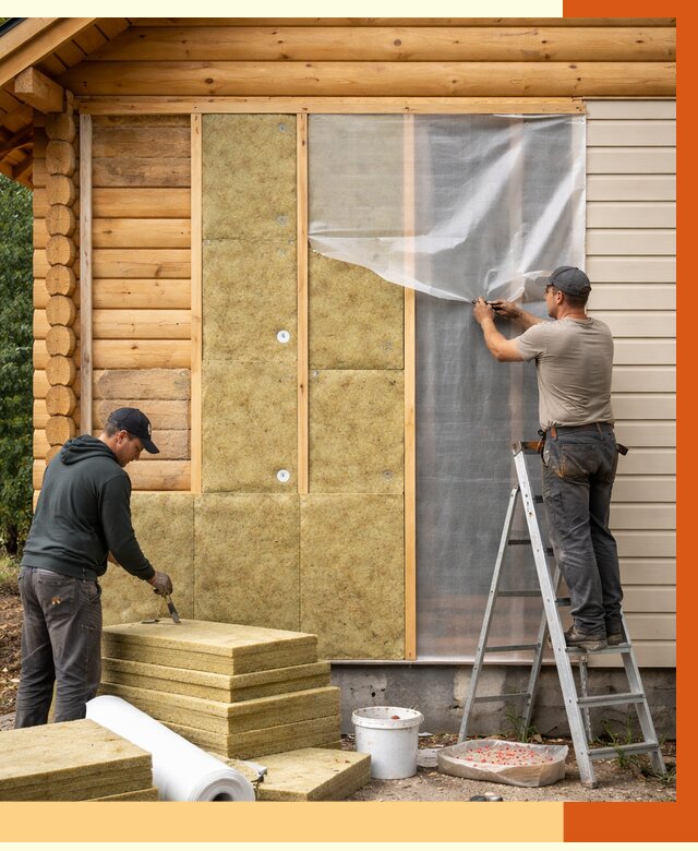 Утепление дома из бруса в Сердобске от 3792 руб./м2 — работы под ключ | ТепломастерСрд