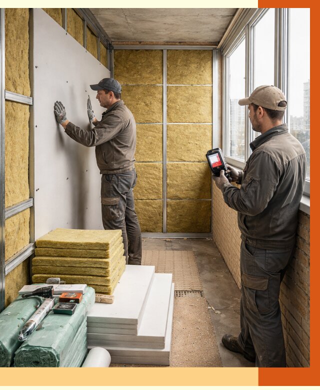 Утепление балкона в Сердобске от 4550 руб. под ключ | ТепломастерСрд