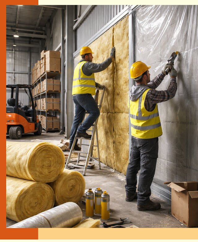 Утепление склада с техникой в Сердобске под ключ