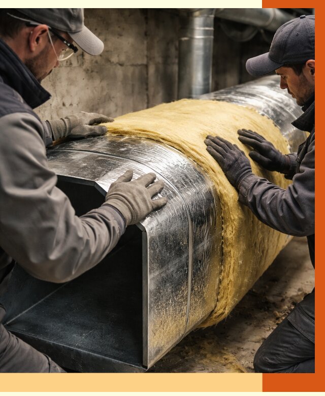 Утепление воздуховодов в Сердобске от 4247 руб. — теплоизоляция вентиляции | ТепломастерСрд