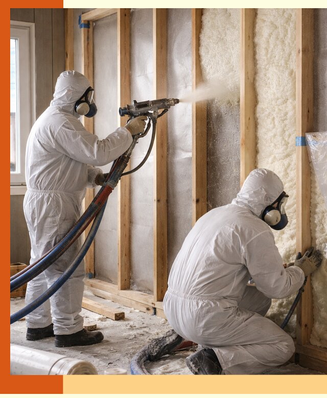 Утепление каркасной стены ППУ в Сердобске для домов и коттеджей