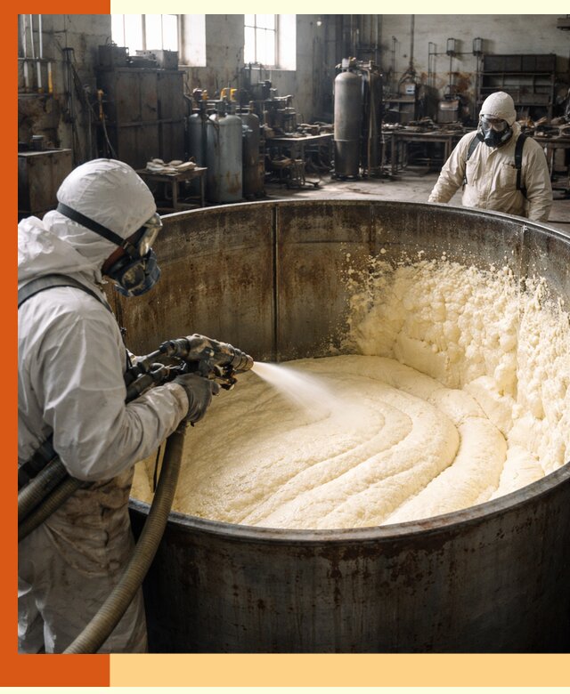 Заливка ппу в емкости с полной изоляцией и герметизацией в Сердобске