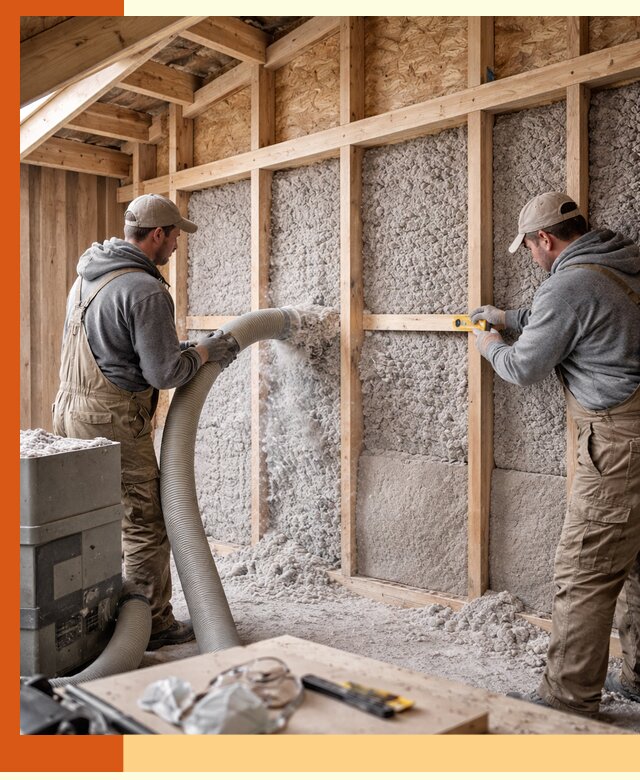 Утепление эковатой стен, потолков и перекрытий в Сердобске