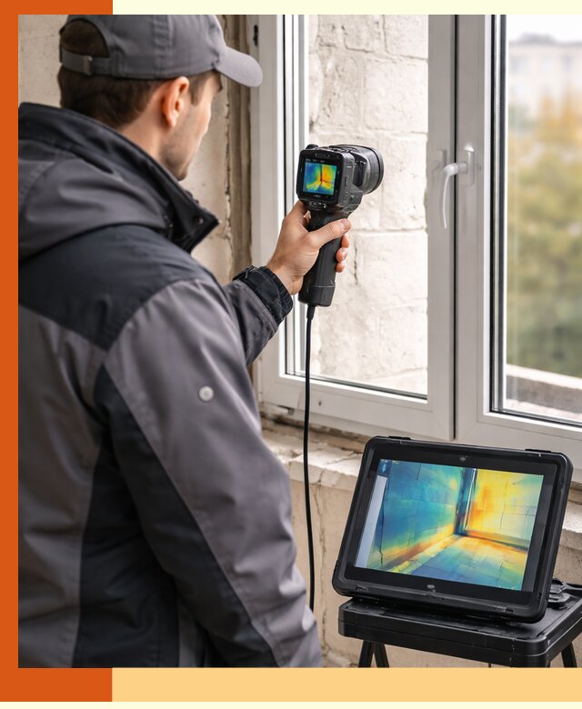 Тепловизионное обследование дома в Сердобске для выявления утечек тепла